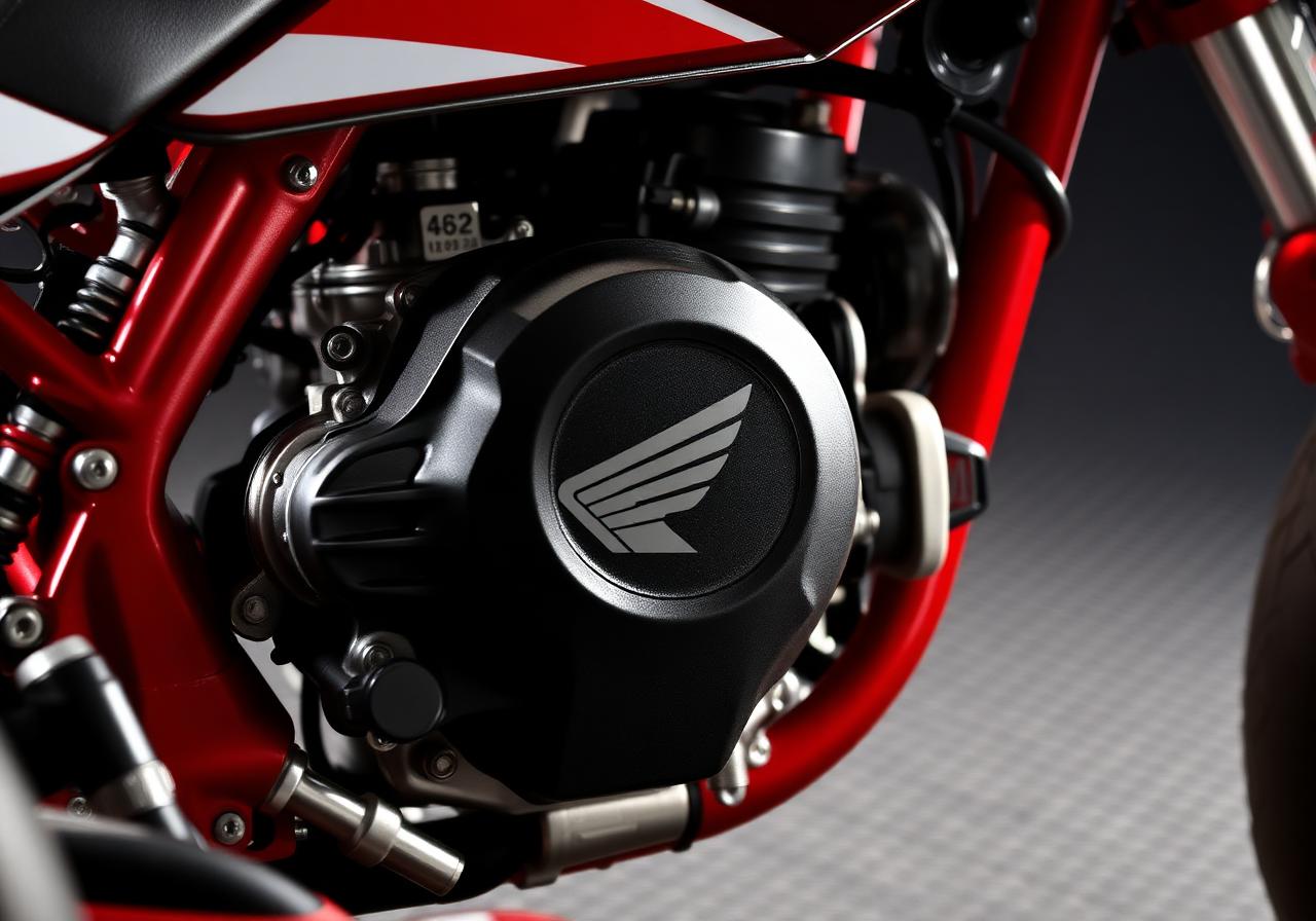Honda 4-Takt-Motor Detailaufnahme